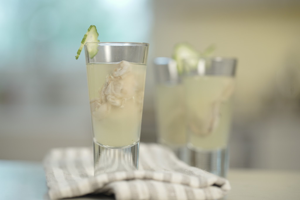 cucumber mint oyster shooters