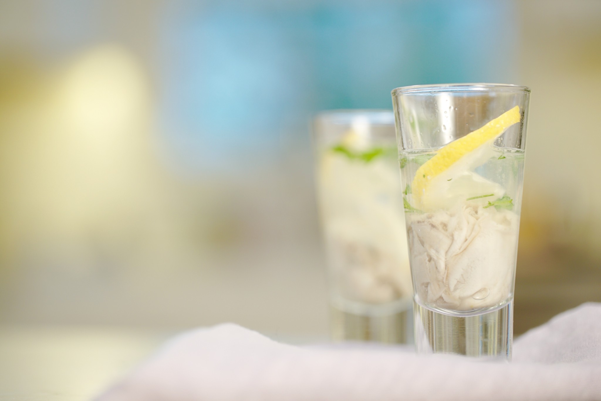 gin and tonic oyster shooter