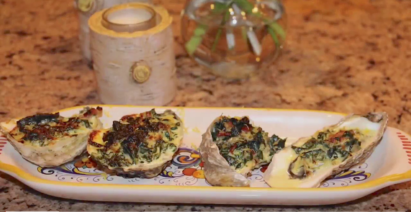 Michele Ragussis's Oysters Rockefeller with Chard and Pancetta