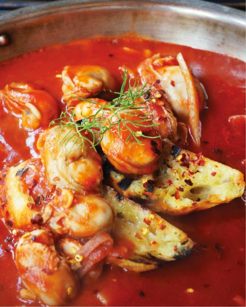 oyster cioppino pan roast, chef irv miller